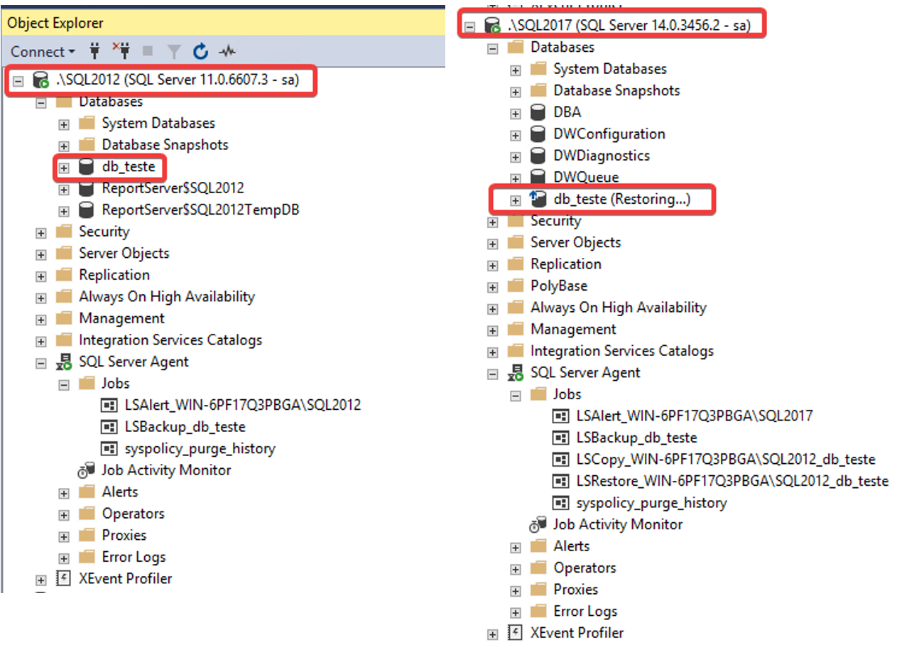 SQL Server Log shipping diferentes versões. – …::: César DBA